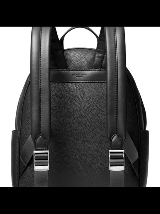 Michael Kors Black Pebbled Leather Mini Backpack with Front Zip main image 11